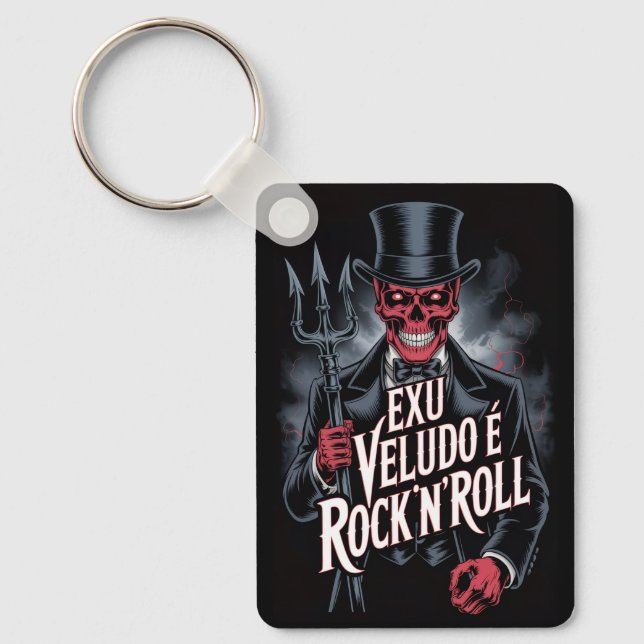 Exu Veludo is Rock'N'Roll #1 Key Ring (Front)
