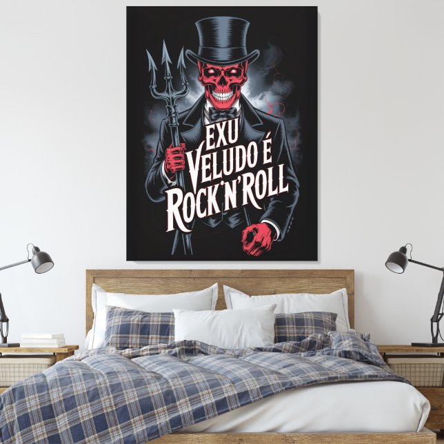 Exu Veludo is Rock'N'Roll Screen Print #1 (Insitu(Bedroom))
