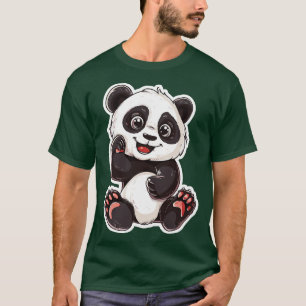 Exuberant Panda Buddy Sticker 2 T-Shirt