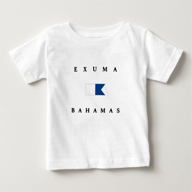 Exuma Bahamas Alpha Dive Flag Baby T-Shirt (Front)