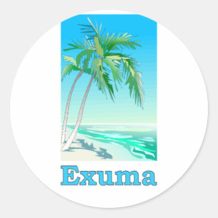 Exuma, Bahamas Classic Round Sticker