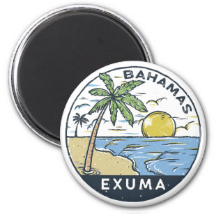Exuma Bahamas Vintage Magnet