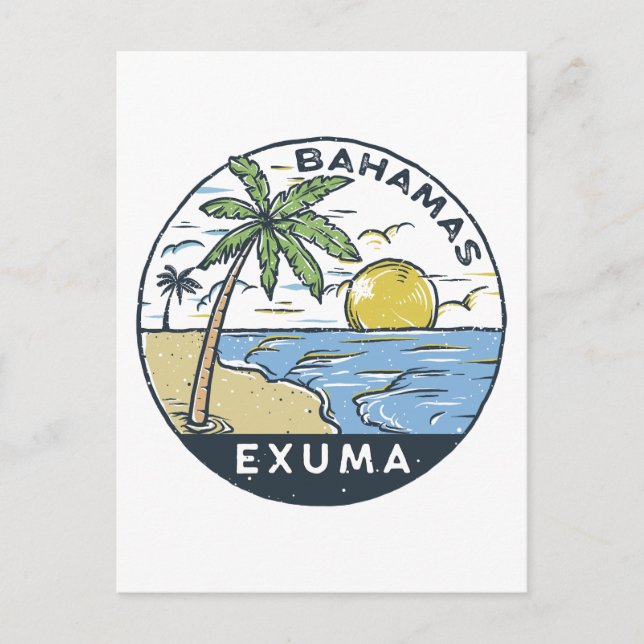 Exuma Bahamas Vintage Postcard (Front)