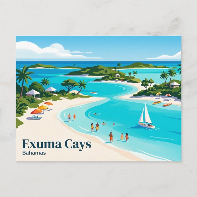 Exuma Cays Bahamas Postcard (Front)