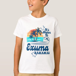 Exuma Hamas Beach Summer Vacation Retro Vintage 80 T-Shirt