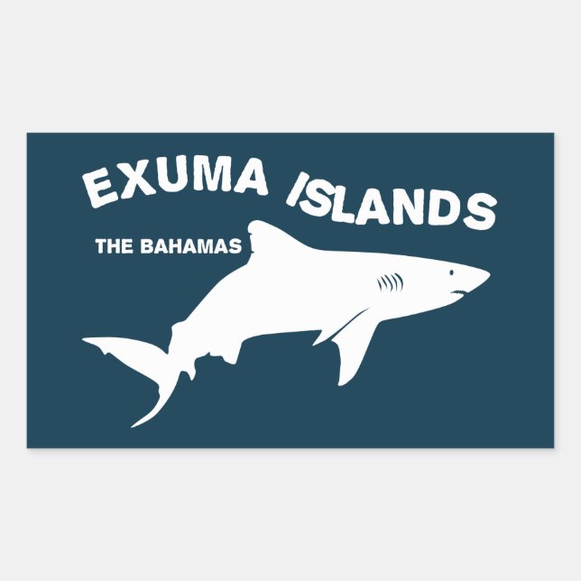 Exuma Islands - Bahamas Shark Diving Rectangular Sticker (Front)