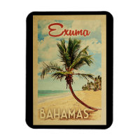 Exuma Palm Tree Vintage Travel