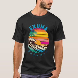 Exuma Retro 1980S Style Bahamas Beach T-Shirt
