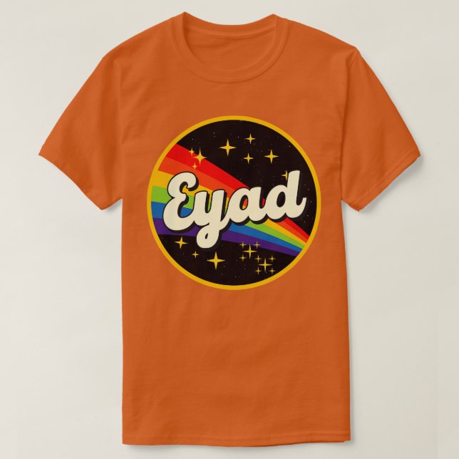 Eyad Rainbow In Space Vintage Style T-Shirt (Design Front)