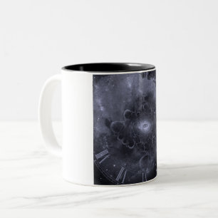 Eye and clock face Two-Tone coffee mug