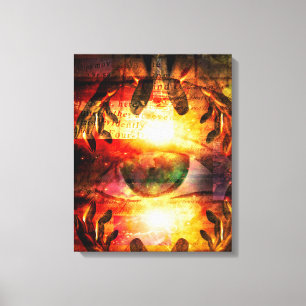 Eye and hands canvas print