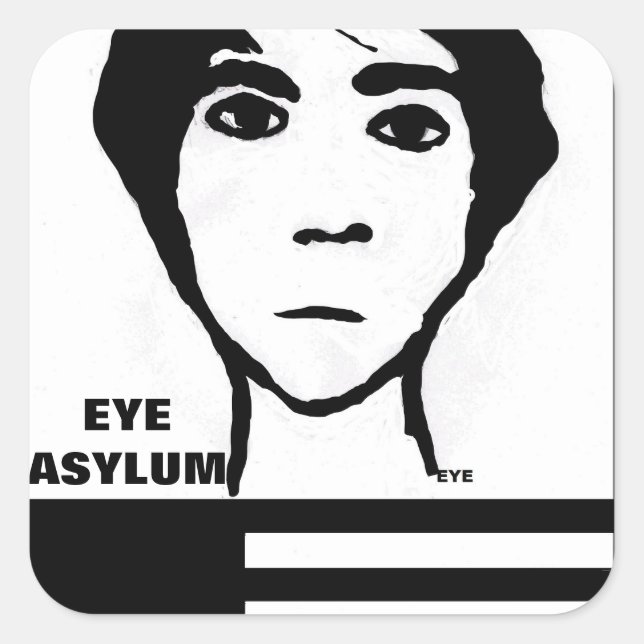 EYE ASYLUM SQUARE STICKER (Front)