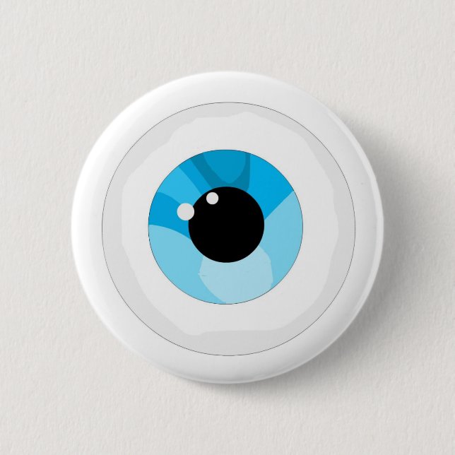 Eye ball 6 cm round badge (Front)