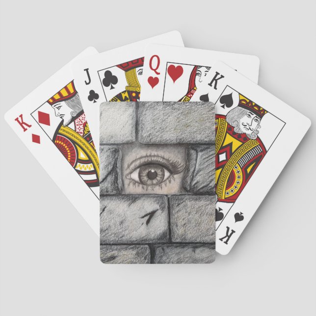 "Eye Behind Wall" Playing Cards (Back)