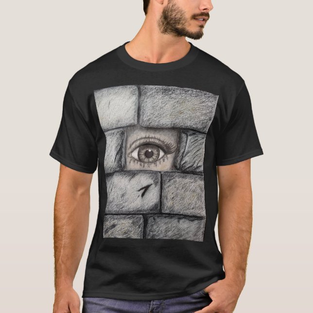 "Eye Behind Wall" T-Shirt (Front)
