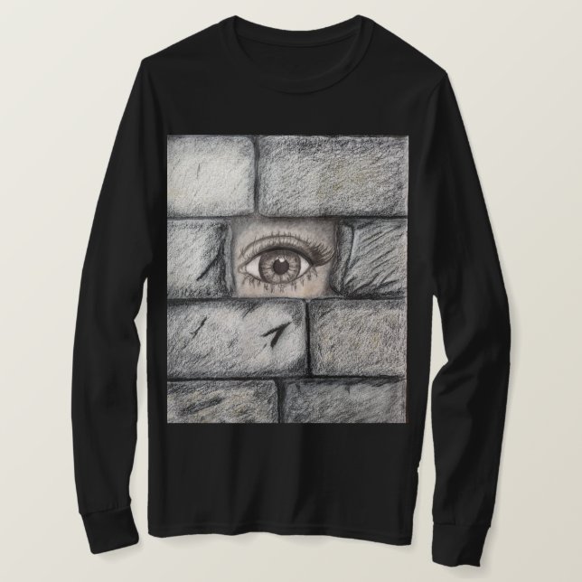 "Eye Behind wall' T-Shirt (Design Front)