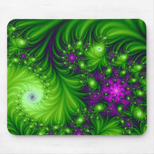Eye Candy Cute Colourful Abstract Floral Art Mouse Pad (Front)