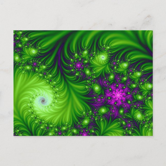 Eye Candy Cute Colourful Abstract Floral Art Postcard (Front)