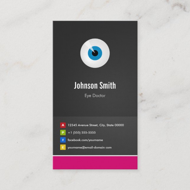 Eye Care Eye doctor - Optical Creative Innovative Business Card (Front)