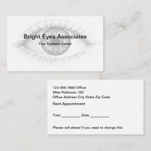 Eye Care Ophthalmologist Office Appointment Cards