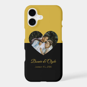 Eye-casing Heart Couple Gold and Black