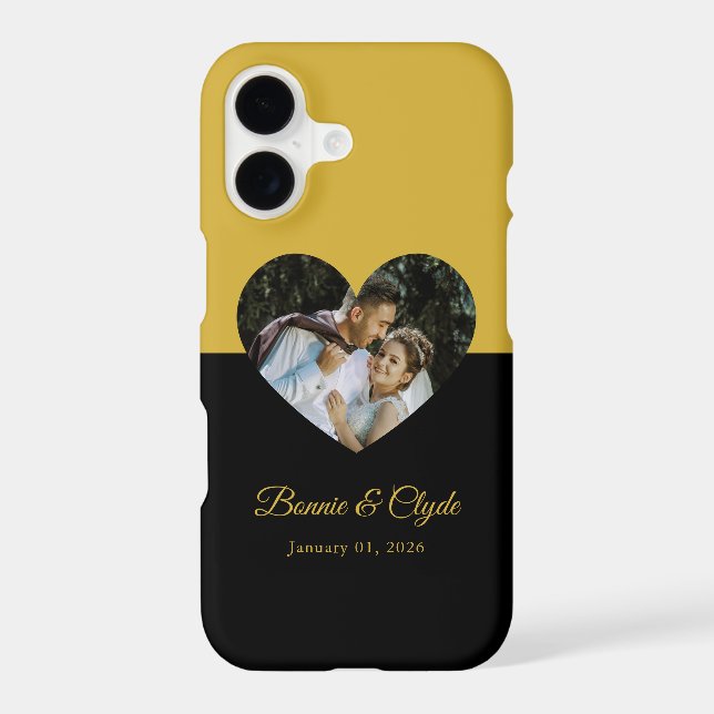Eye-casing Heart Couple Gold and Black (Back)