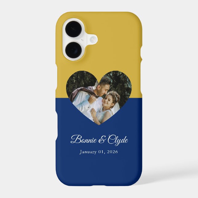 Eye-casing Heart Couple Gold and Navy (Back)