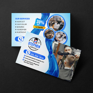 Eye-Catching Barber Shop Hairdresser Hair Stylist  Business Card