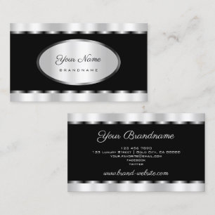 Eye Catching Black and Silver Coloured Professiona Business Card