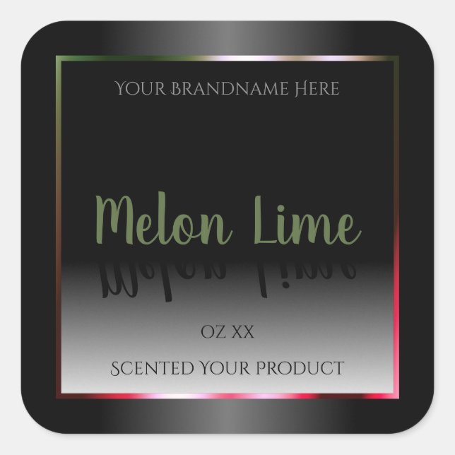 Eye Catching Black White Product Packaging Labels (Front)