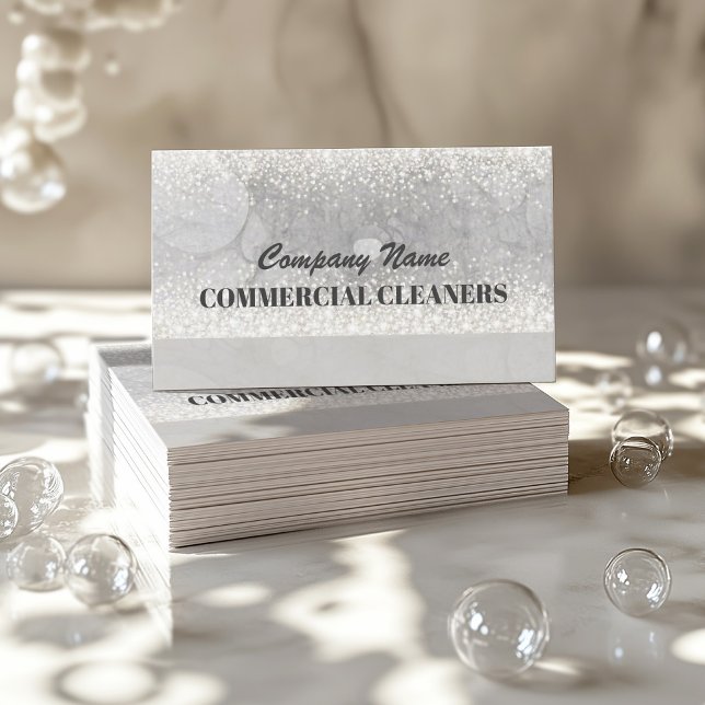 Eye-Catching Business Cards for Commercial Cleaner (Perfect for business)