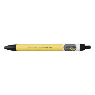 EYE-CATCHING BUSINESS COMPANY LOGO WEBSITE YELLOW  BLACK INK PEN