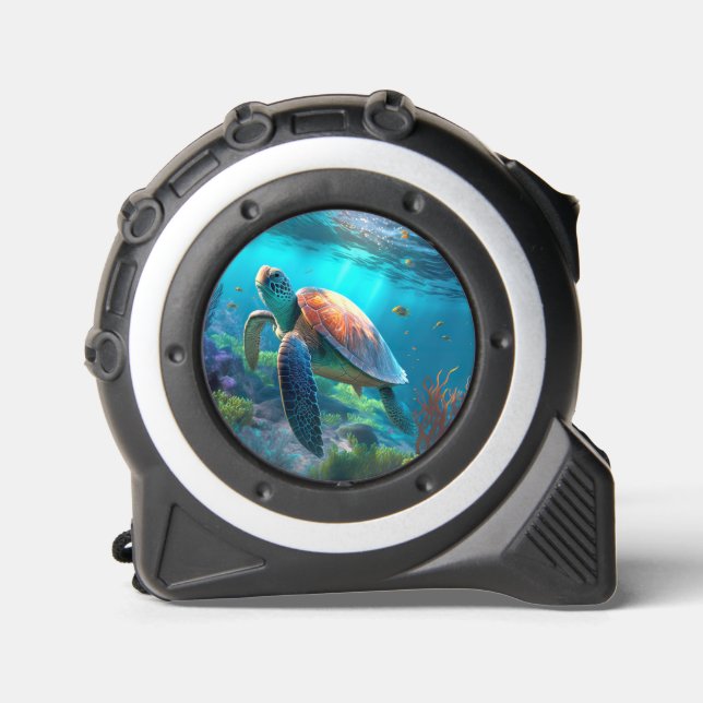 Eye Catching Custom Turtle Image Tape Measure 1 (Front)