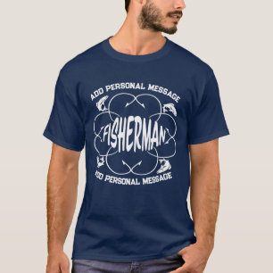 Eye catching customisable fishing logo T-Shirt