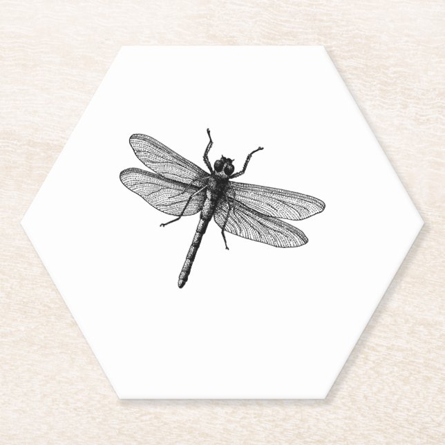 eye-catching dragonfly accessory paper coaster (Front)