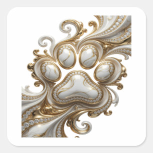 Eye-Catching Gold Abstract Gift Sticker