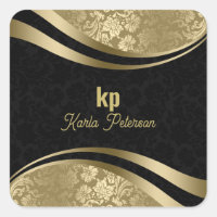 Eye-Catching Gold Black Damask Dynamic Lines 2