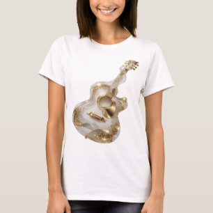 Eye-Catching Gold GOLDEN GUITAR Quote Design T-Shirt