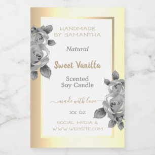Eye Catching Gold Product Labels Candles Beauty &