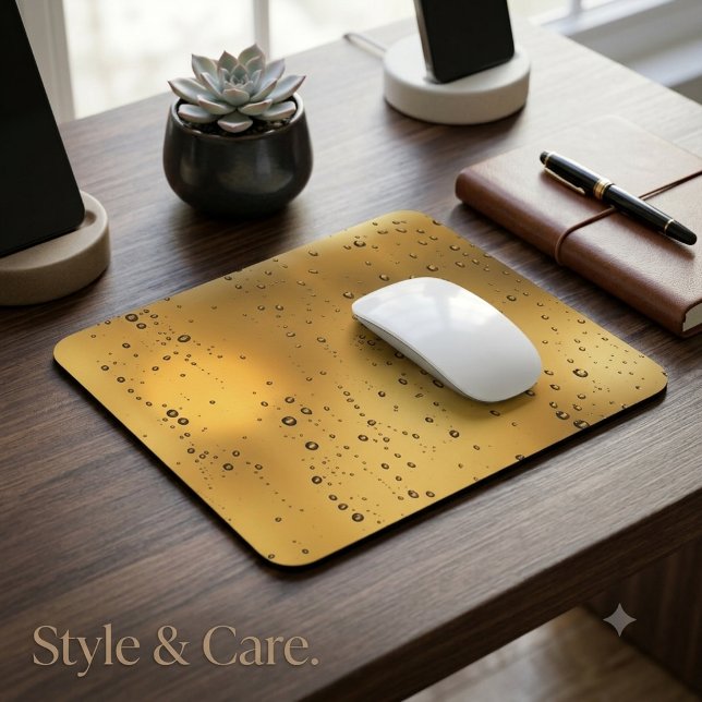 Eye Catching Golden Textured Raindrop Mouse Pad (Eye Catching Golden Textured Raindrop Mouse Pad)