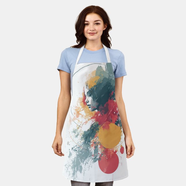 eye catching graphic apron (Worn)
