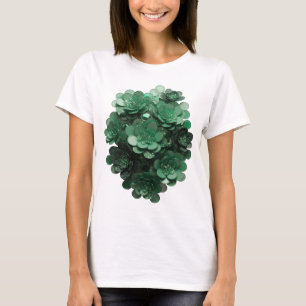 Eye-Catching Green ABSTRACT ART Artistic Motif T-Shirt