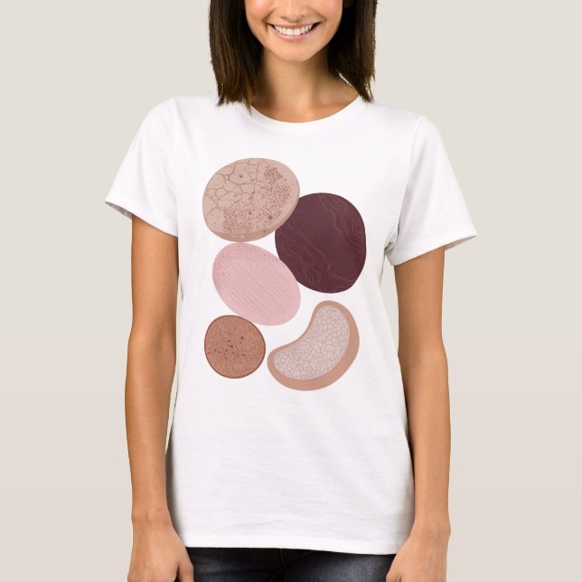 Eye-Catching Grey ABSTRACT ART Graphic Design T-Shirt (Front)