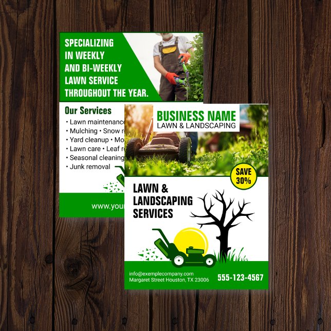 Eye-Catching Lawn Care Flyer-Green & Professional Flyer (Creator Uploaded)