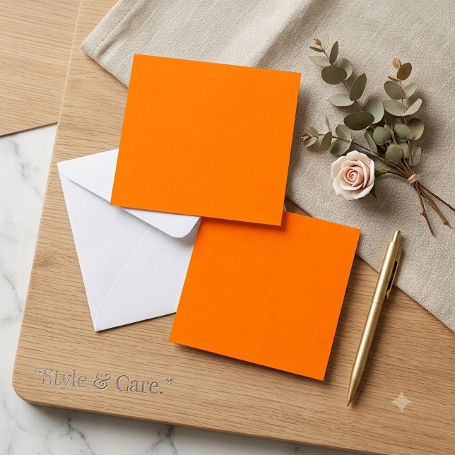 Eye-Catching Neon Orange Note Card for Gifting (Eye-Catching Neon Orange Note Card for Gifting)