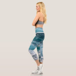 Eye Catching Ocean Wave Pattern Trendy Sport Capri Leggings<br><div class="desc">Stay comfortable and stylish with these eye catching ocean wave pattern sport capri leggings designed for active lifestyles. The vibrant wave inspired design adds a fresh coastal vibe while offering flexibility for yoga, workouts, running, or casual wear. A trendy and practical choice for anyone who enjoys bold patterns and everyday...</div>