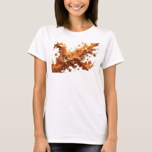 Eye-Catching Orange GOLDEN STARS Print T-Shirt