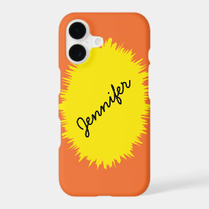 Eye catching Orange & Yellow, Personalised Name