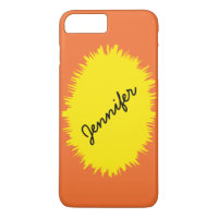 Eye catching Orange & Yellow, Personalised Name
