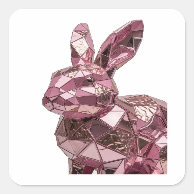 Eye-Catching Pink Abstract Craft Sticker (Front)